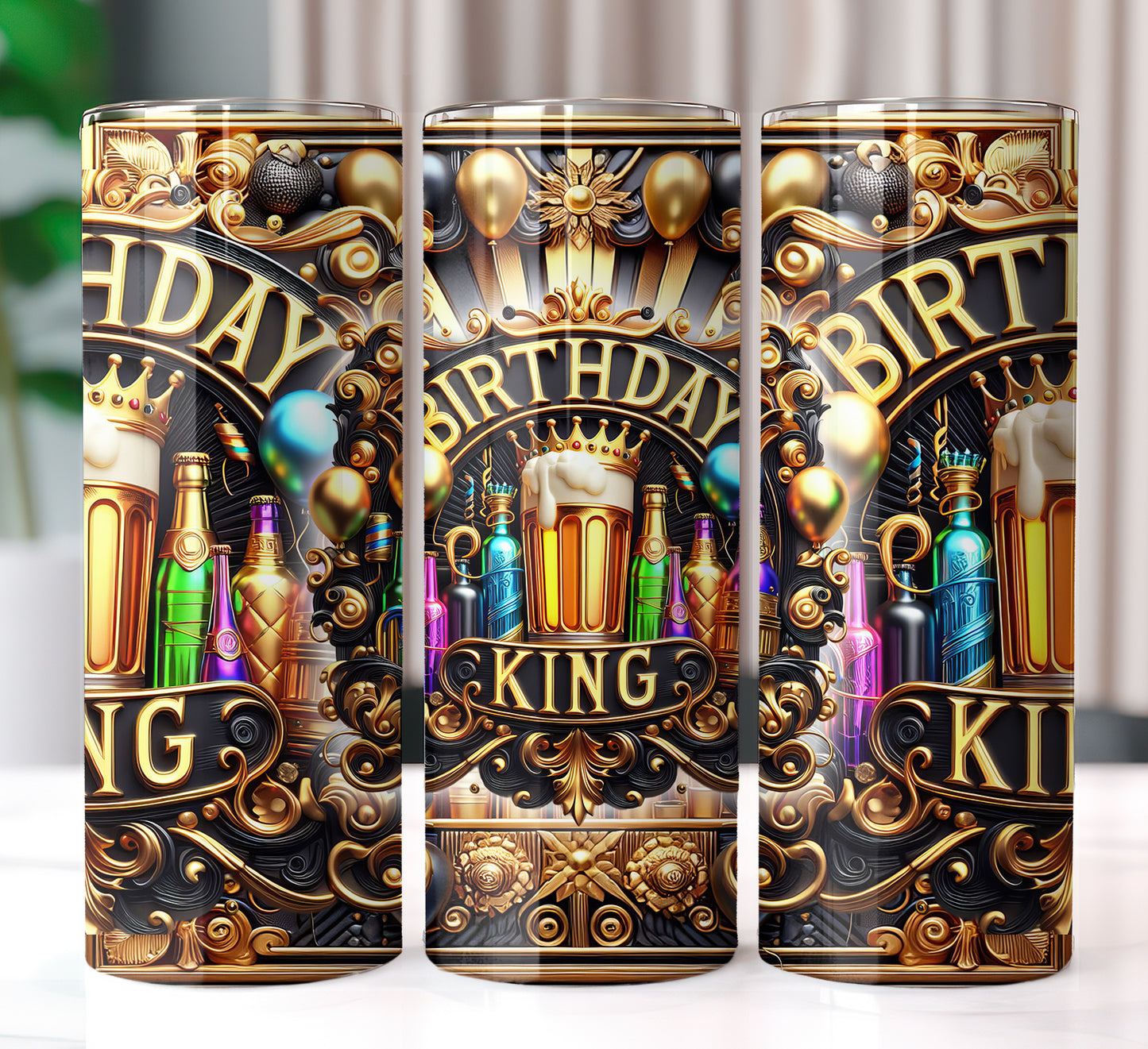 Birthday King Shirt and Tumbler Wrap Bundle