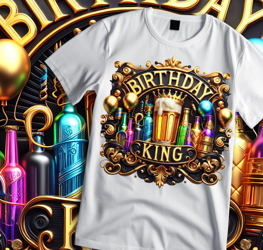 Birthday King Shirt and Tumbler Wrap Bundle