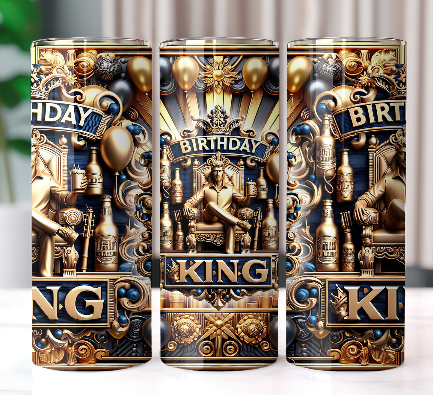 Birthday King Shirt and Tumbler Wrap Bundle