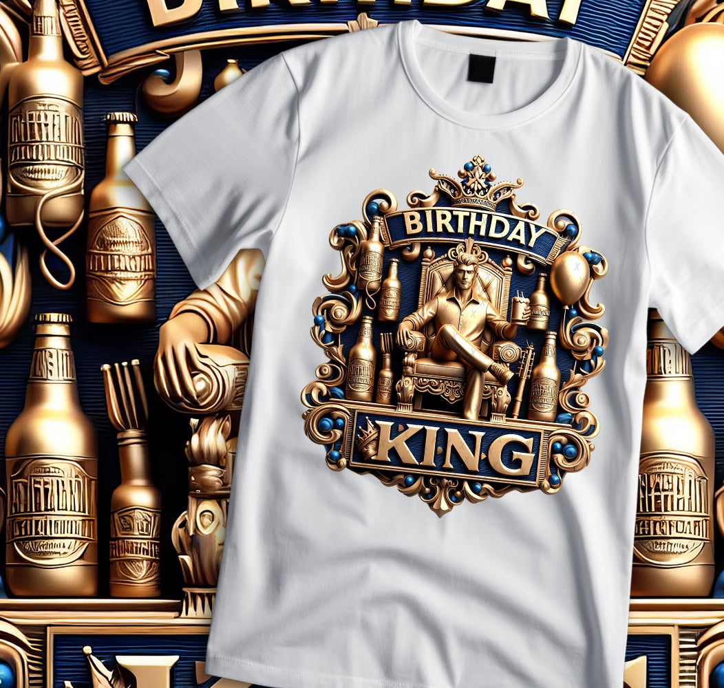 Birthday King Shirt and Tumbler Wrap Bundle