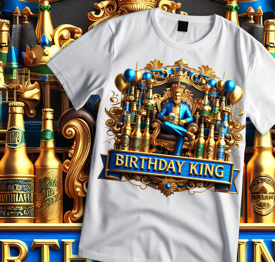 Birthday King Shirt and Tumbler Wrap Bundle