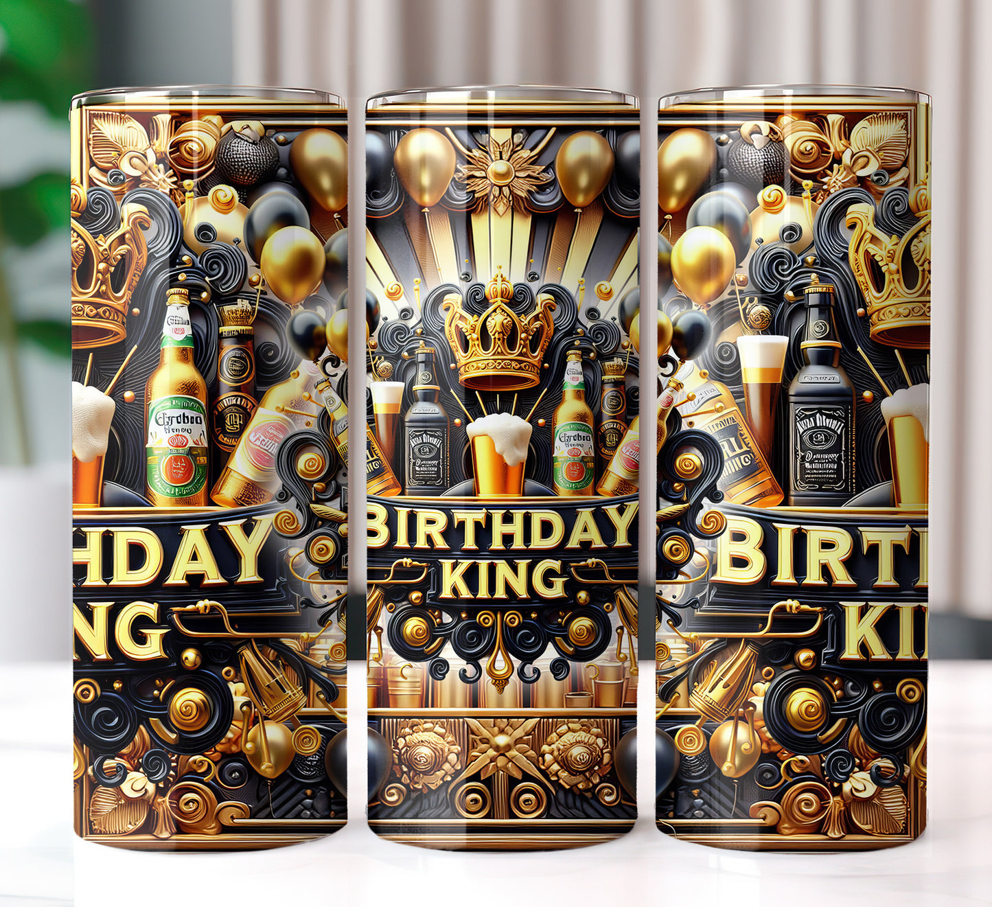 Birthday King Shirt and Tumbler Wrap Bundle