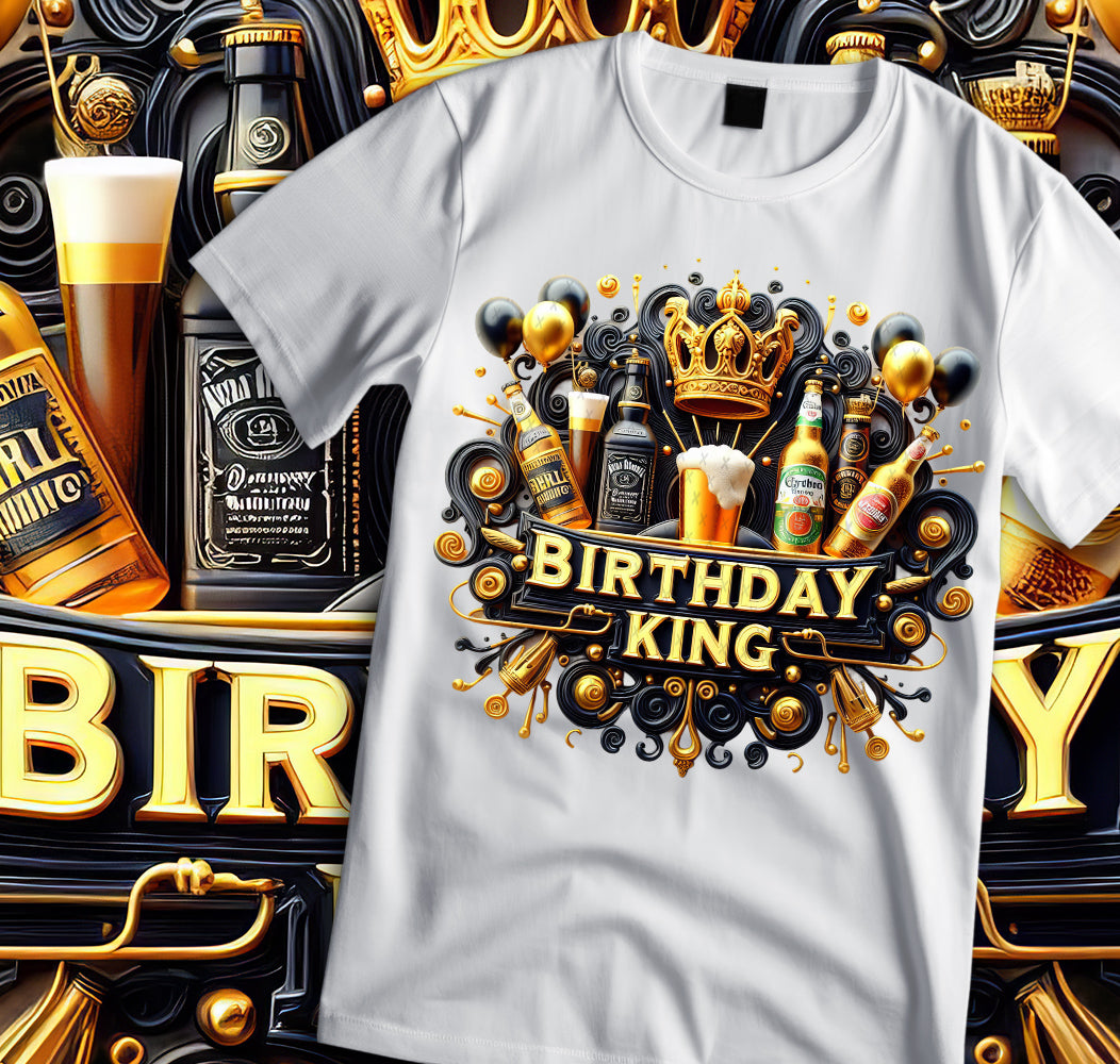 Birthday King Shirt and Tumbler Wrap Bundle