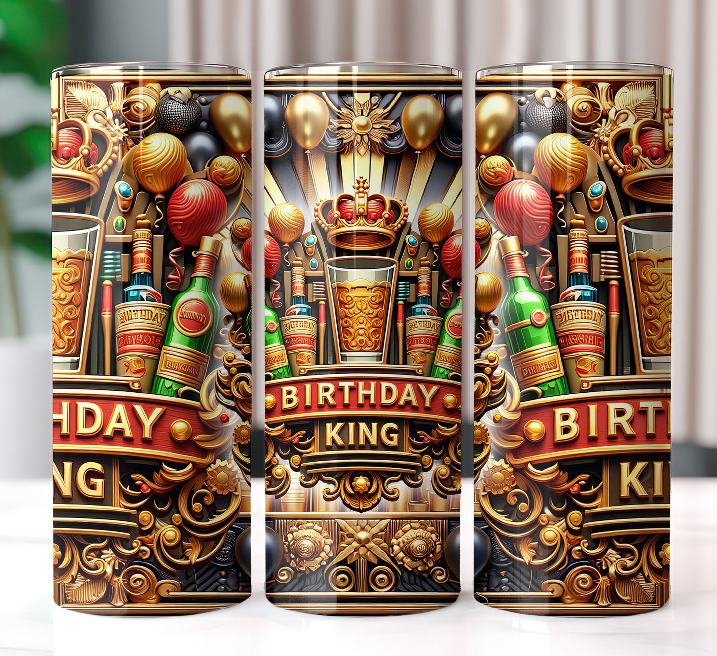 Birthday King Shirt and Tumbler Wrap Bundle