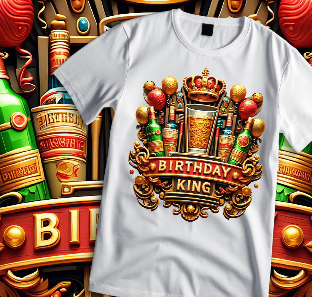 Birthday King Shirt and Tumbler Wrap Bundle