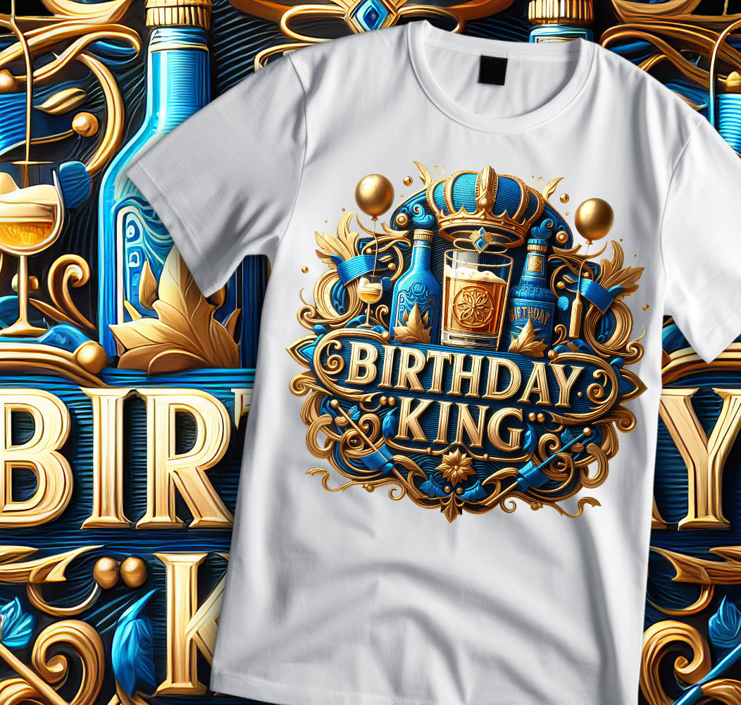 Birthday King Shirt and Tumbler Wrap Bundle