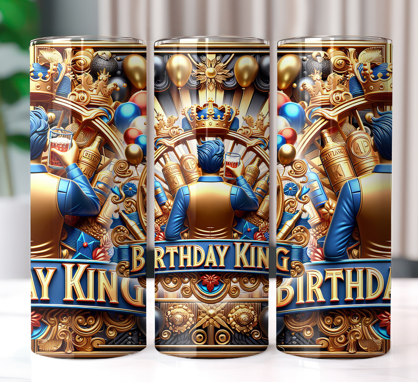 Birthday King Shirt and Tumbler Wrap Bundle