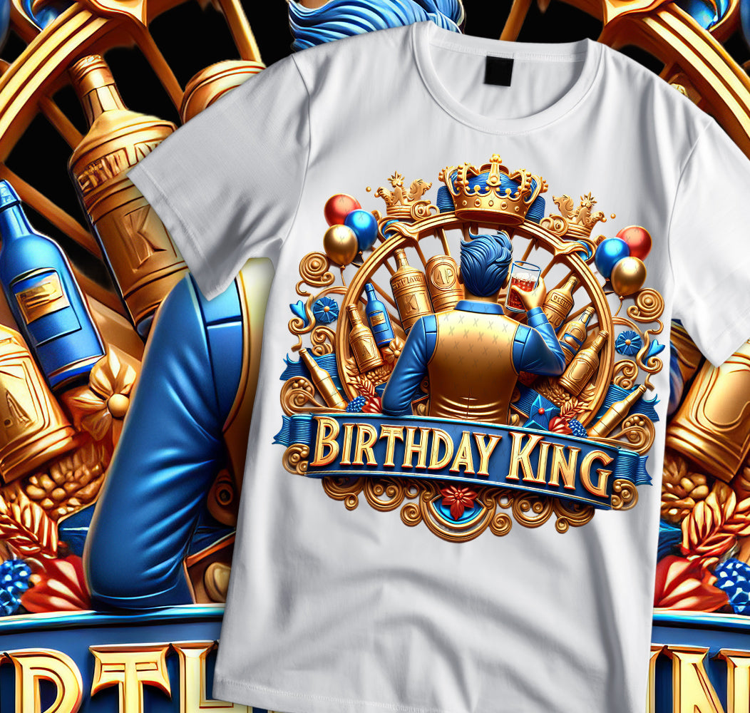 Birthday King Shirt and Tumbler Wrap Bundle