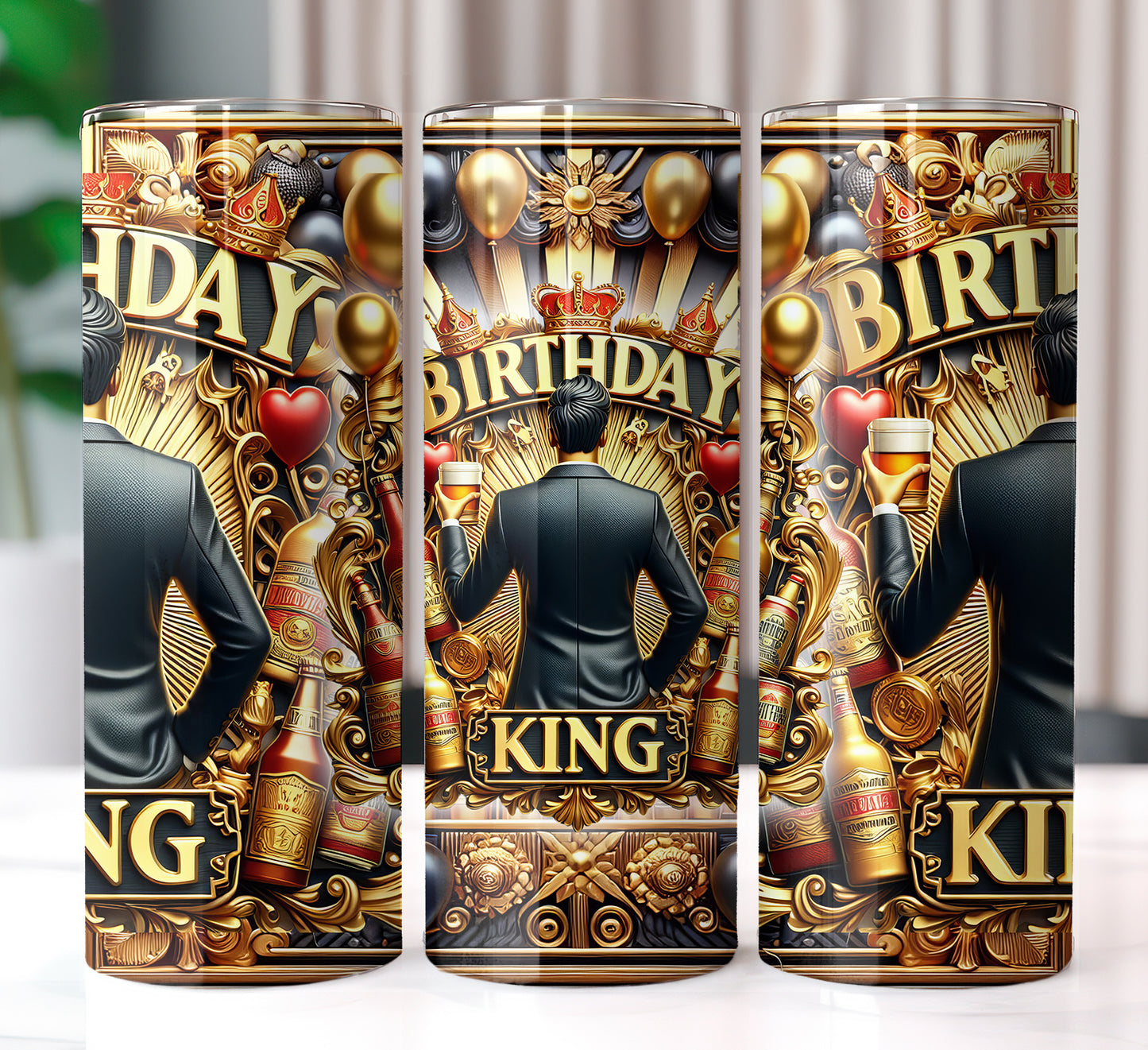 Birthday King Shirt and Tumbler Wrap Bundle