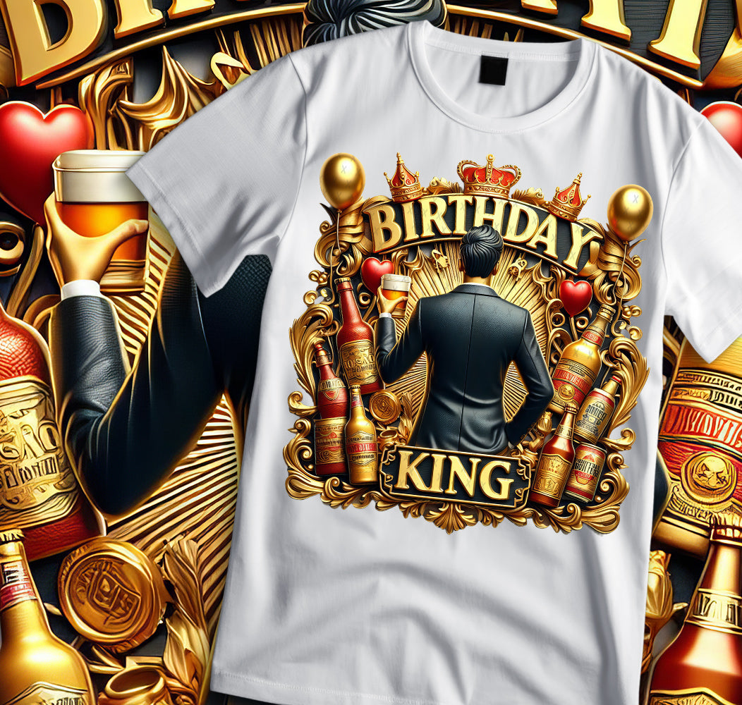 Birthday King Shirt and Tumbler Wrap Bundle