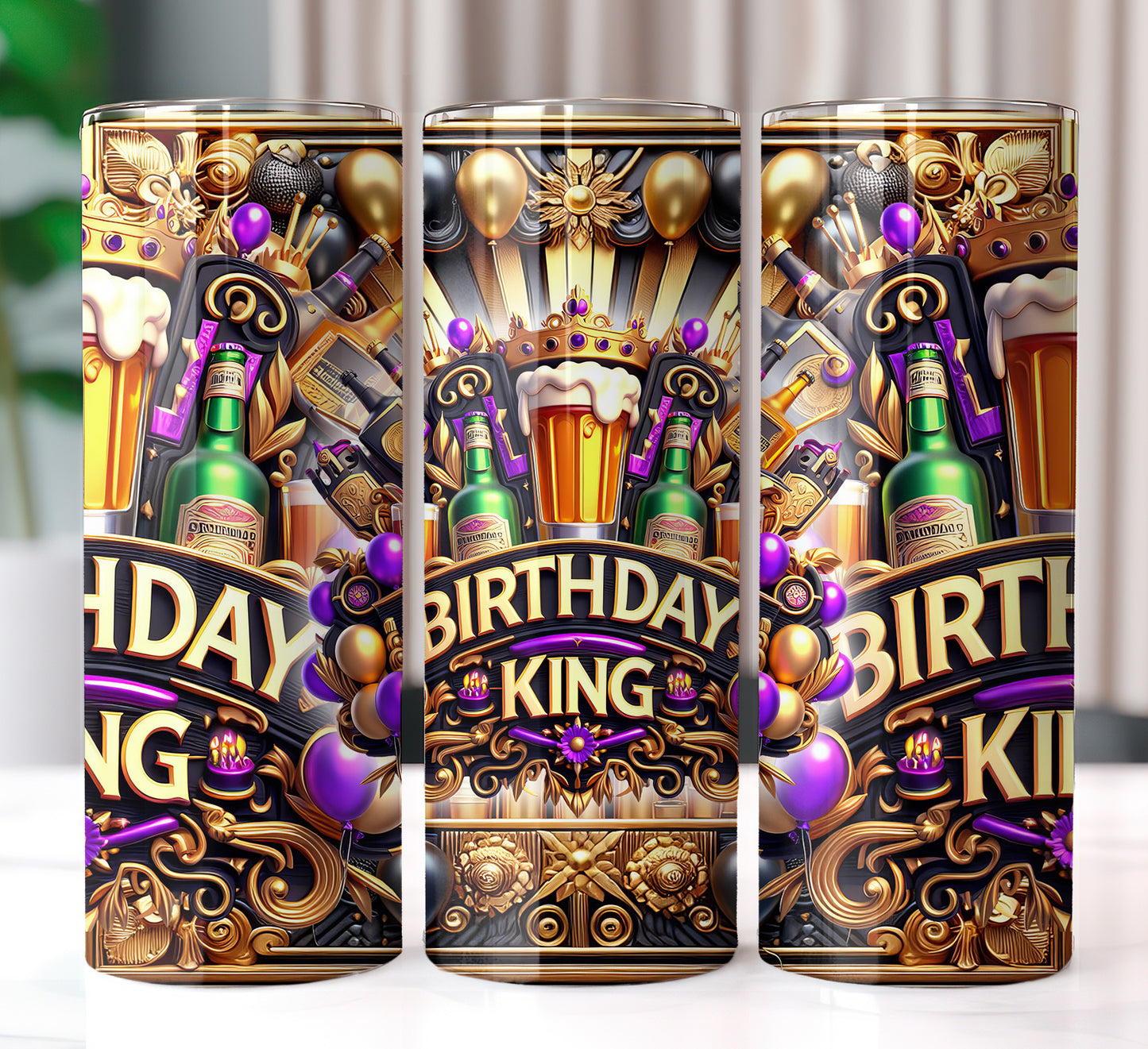 Birthday King Shirt and Tumbler Wrap Bundle