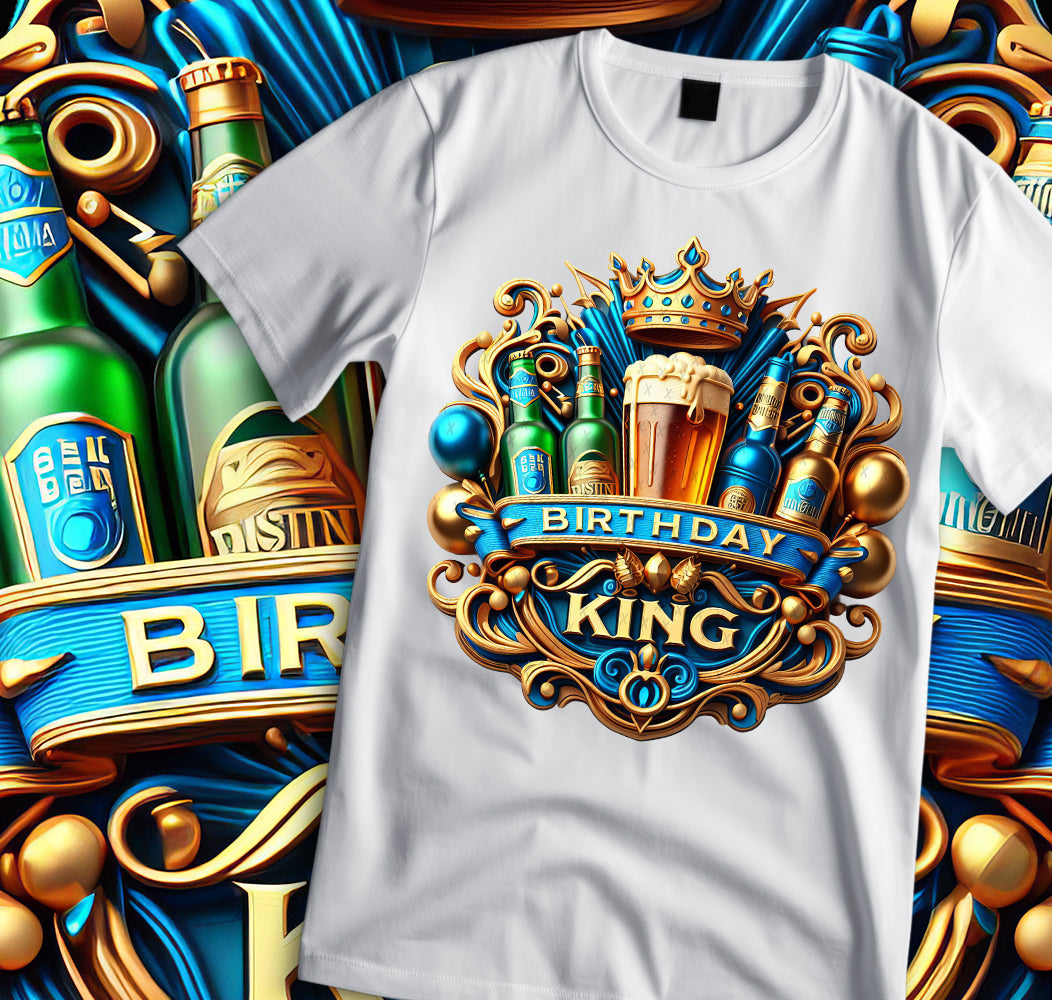 Birthday King Shirt and Tumbler Wrap Bundle