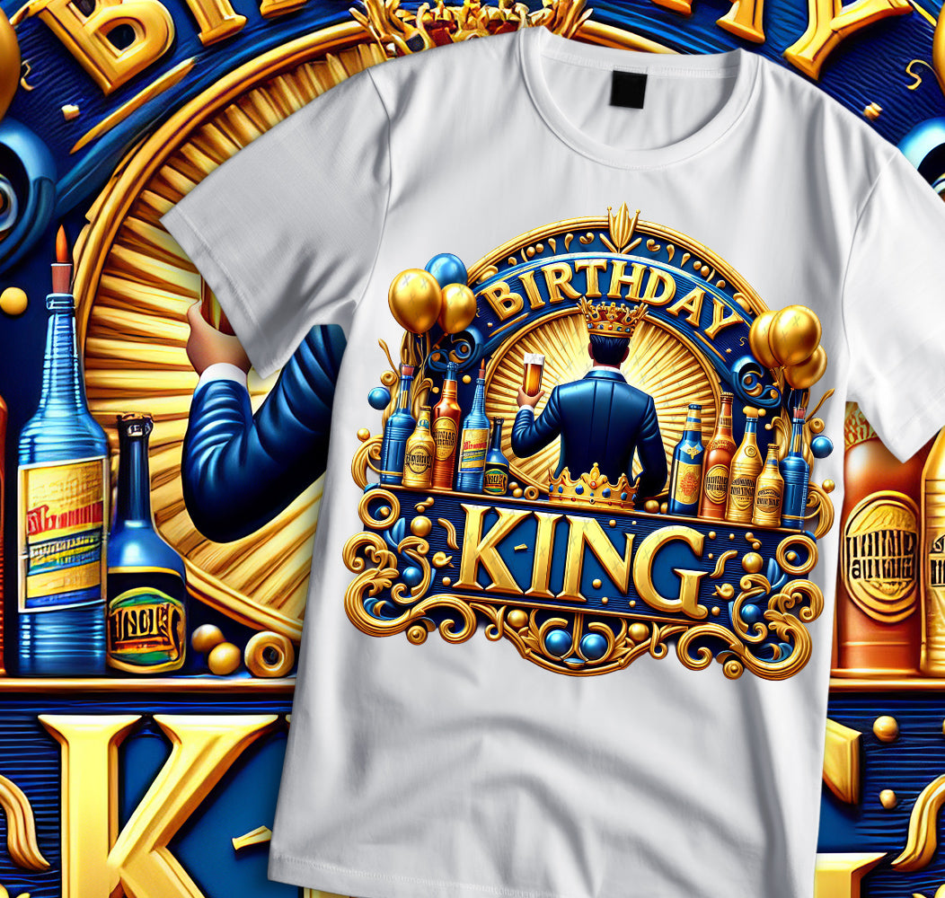 Birthday King Shirt and Tumbler Wrap Bundle