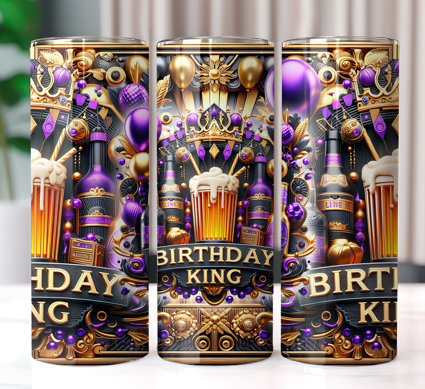 Birthday King Shirt and Tumbler Wrap Bundle