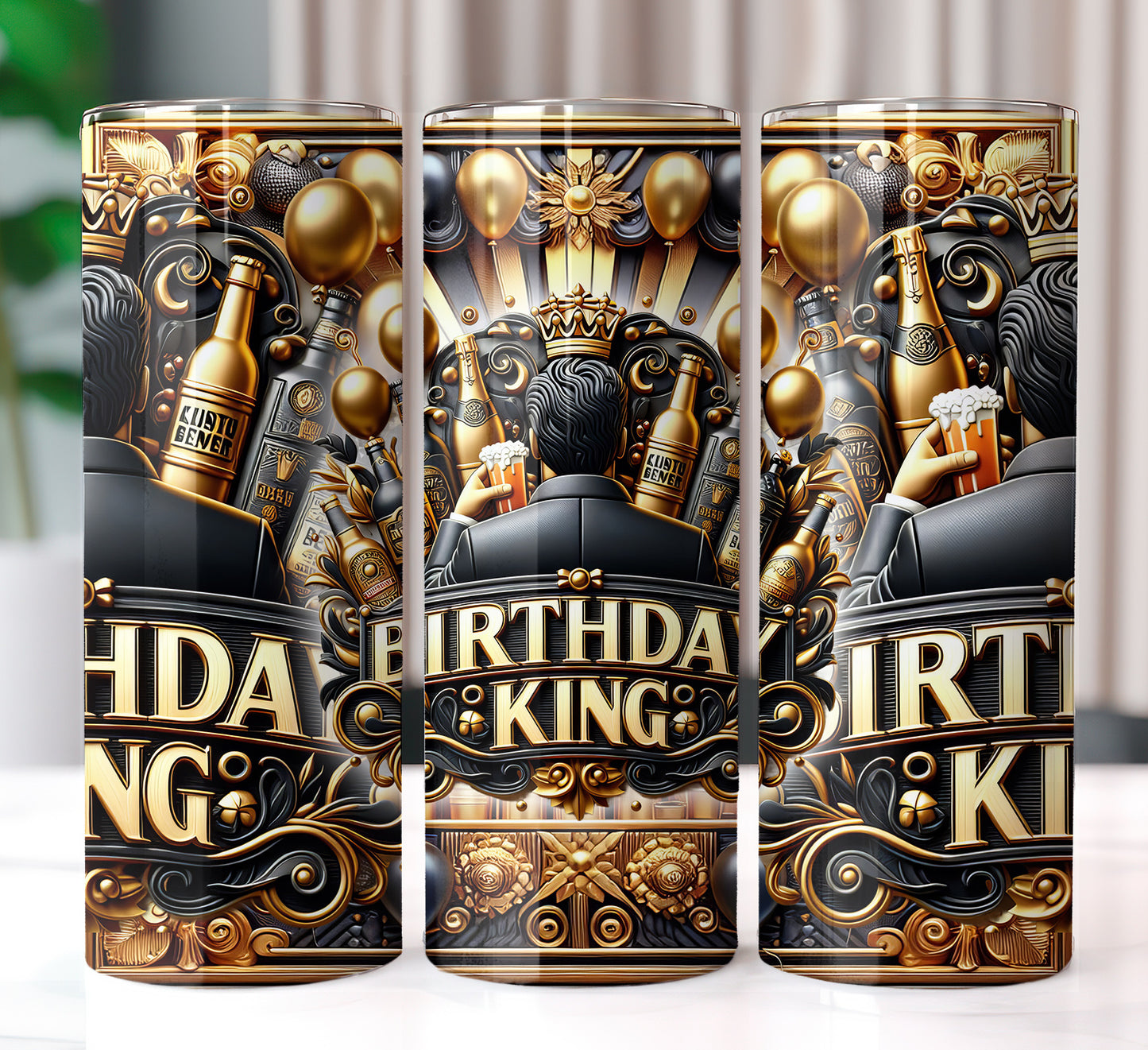 Birthday King Shirt and Tumbler Wrap Bundle