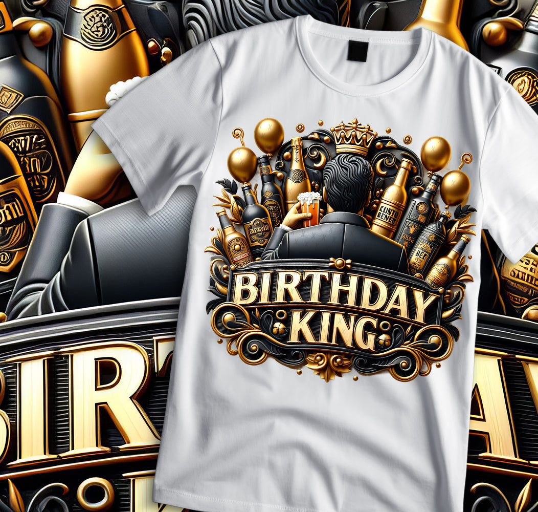 Birthday King Shirt and Tumbler Wrap Bundle