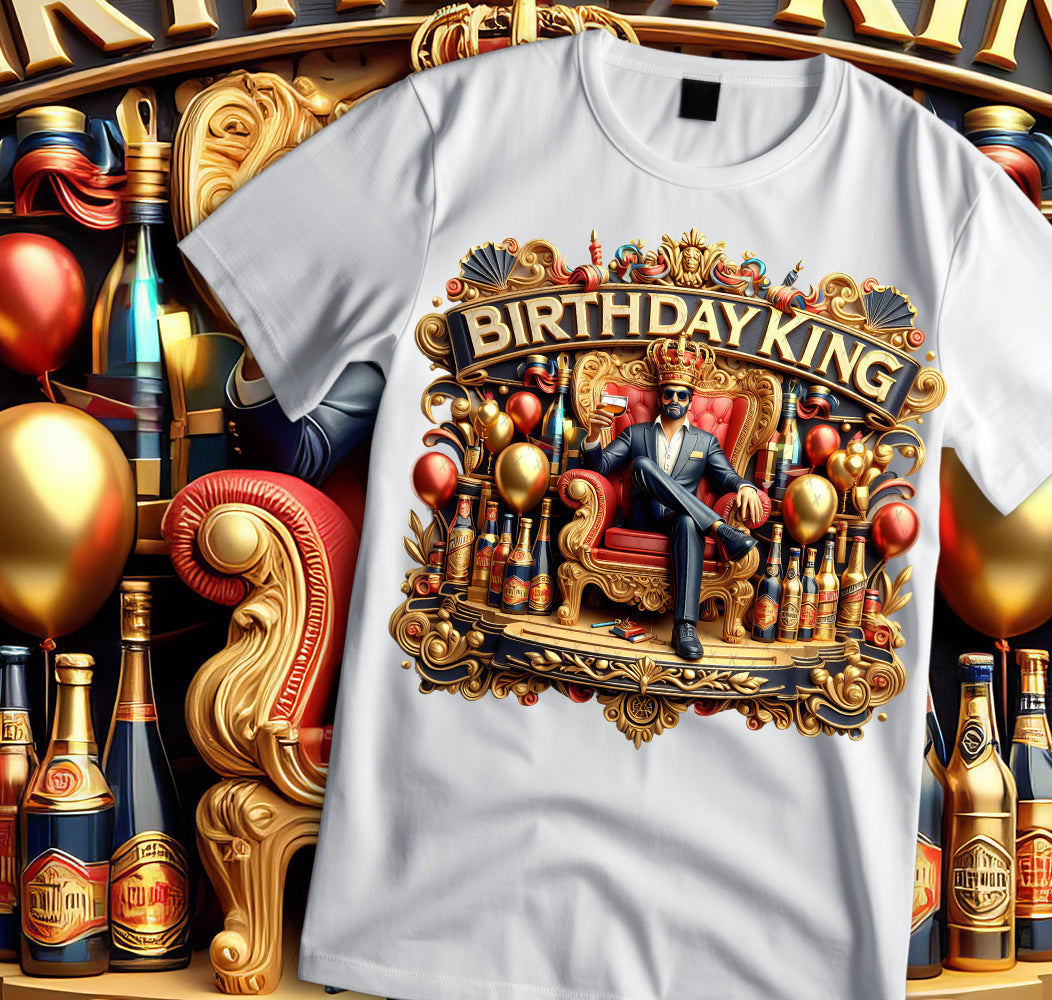 Birthday King Shirt and Tumbler Wrap Bundle