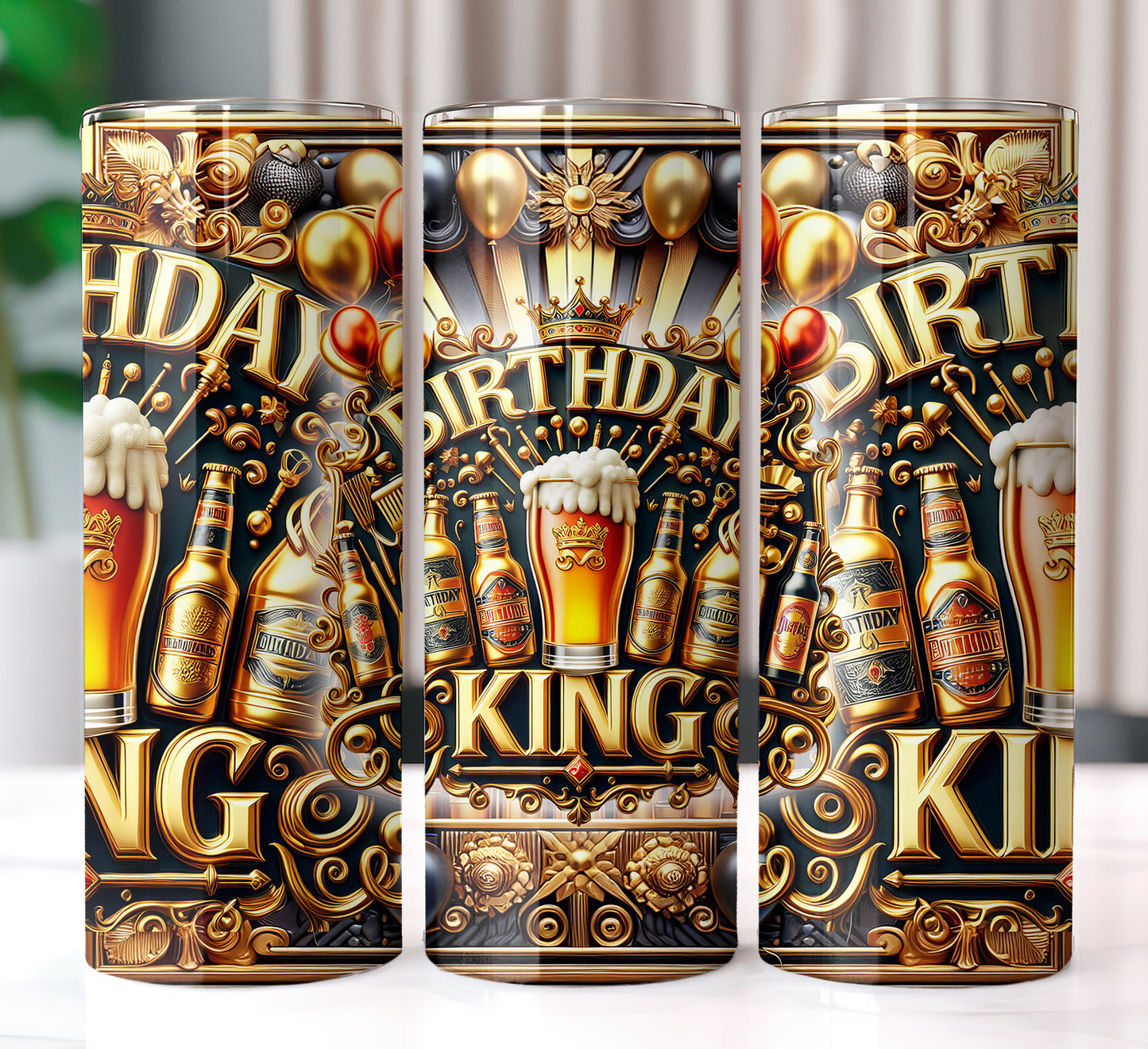 Birthday King Shirt and Tumbler Wrap Bundle