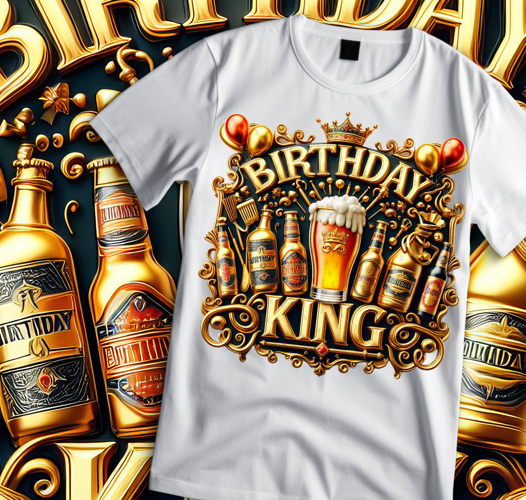 Birthday King Shirt and Tumbler Wrap Bundle