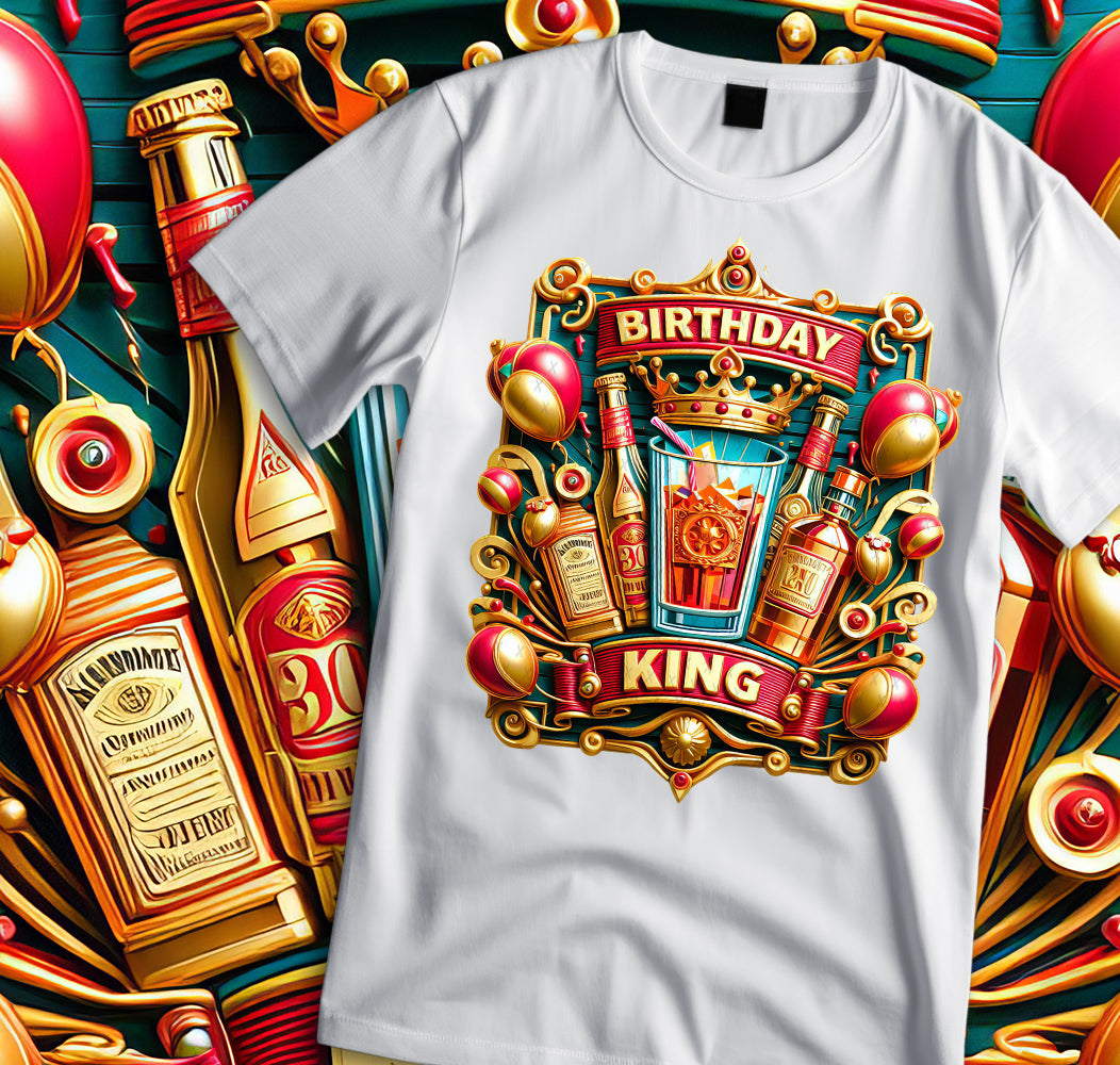 Birthday King Shirt and Tumbler Wrap Bundle