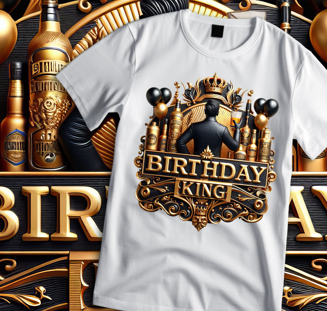 Birthday King Shirt and Tumbler Wrap Bundle