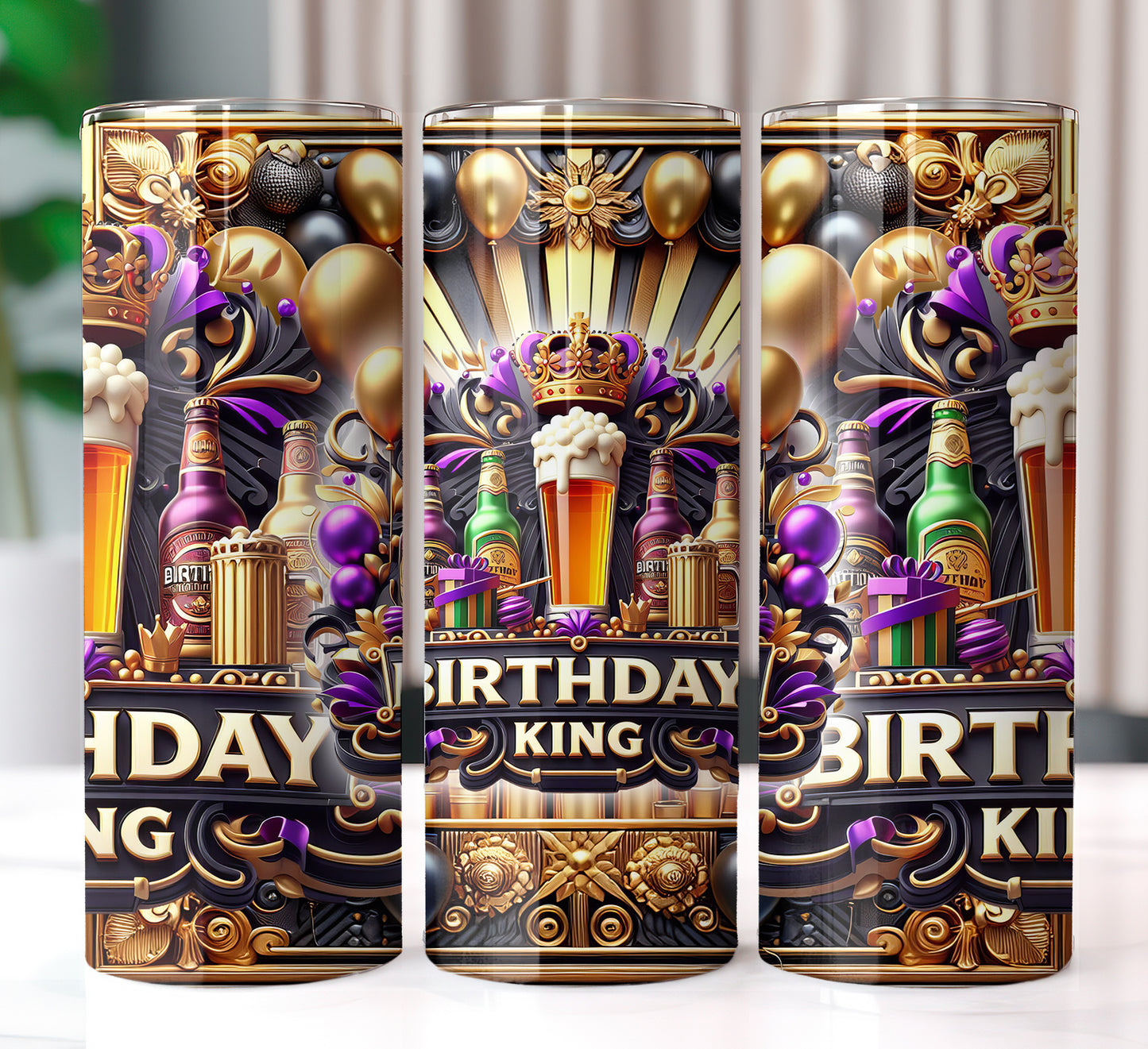 Birthday King Shirt and Tumbler Wrap Bundle