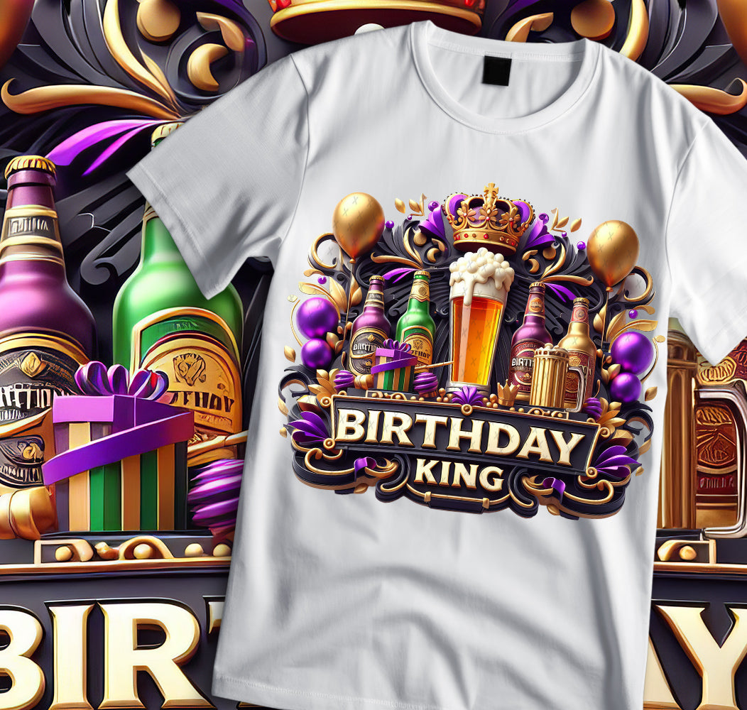 Birthday King Shirt and Tumbler Wrap Bundle