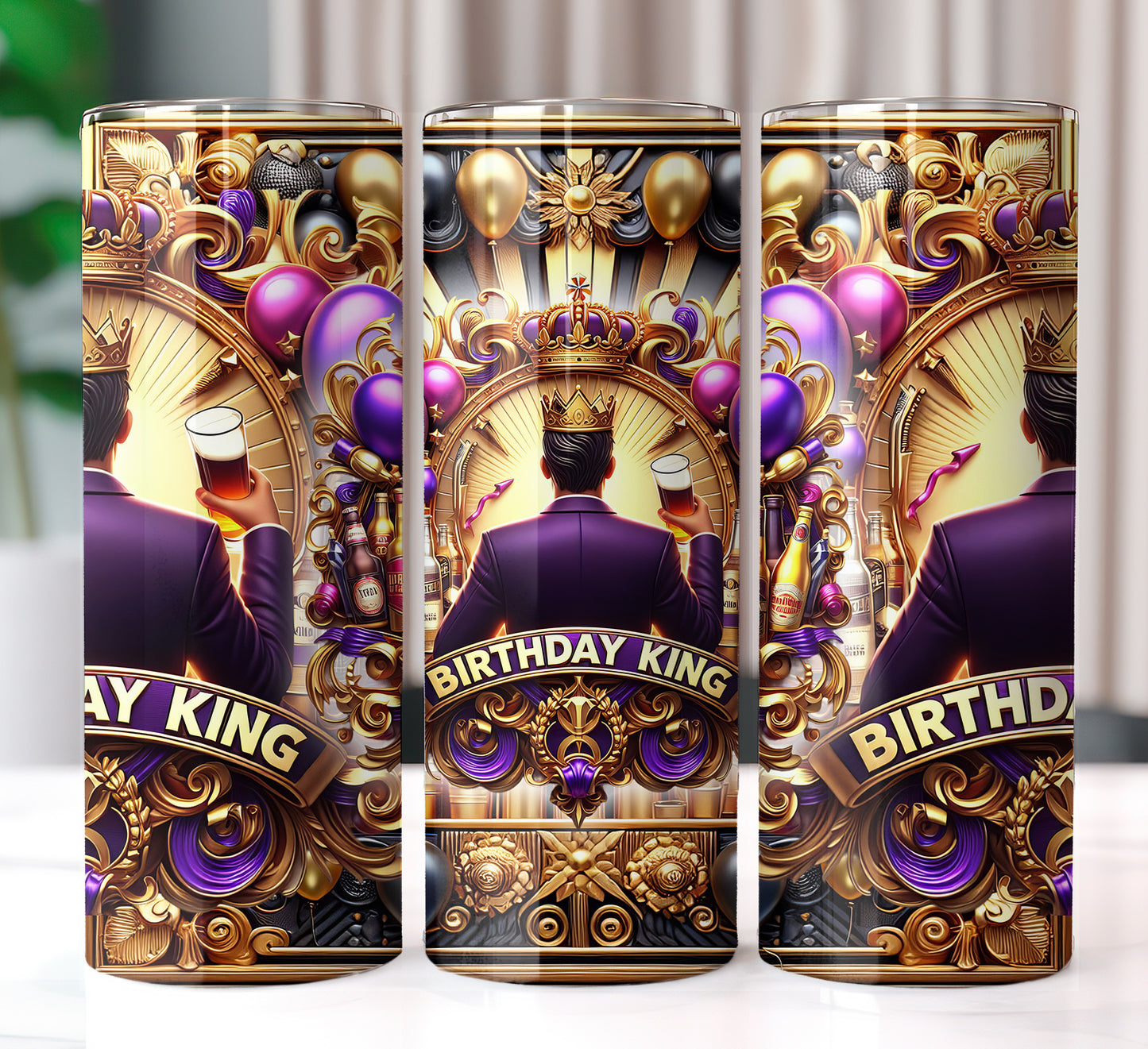 Birthday King Shirt and Tumbler Wrap Bundle