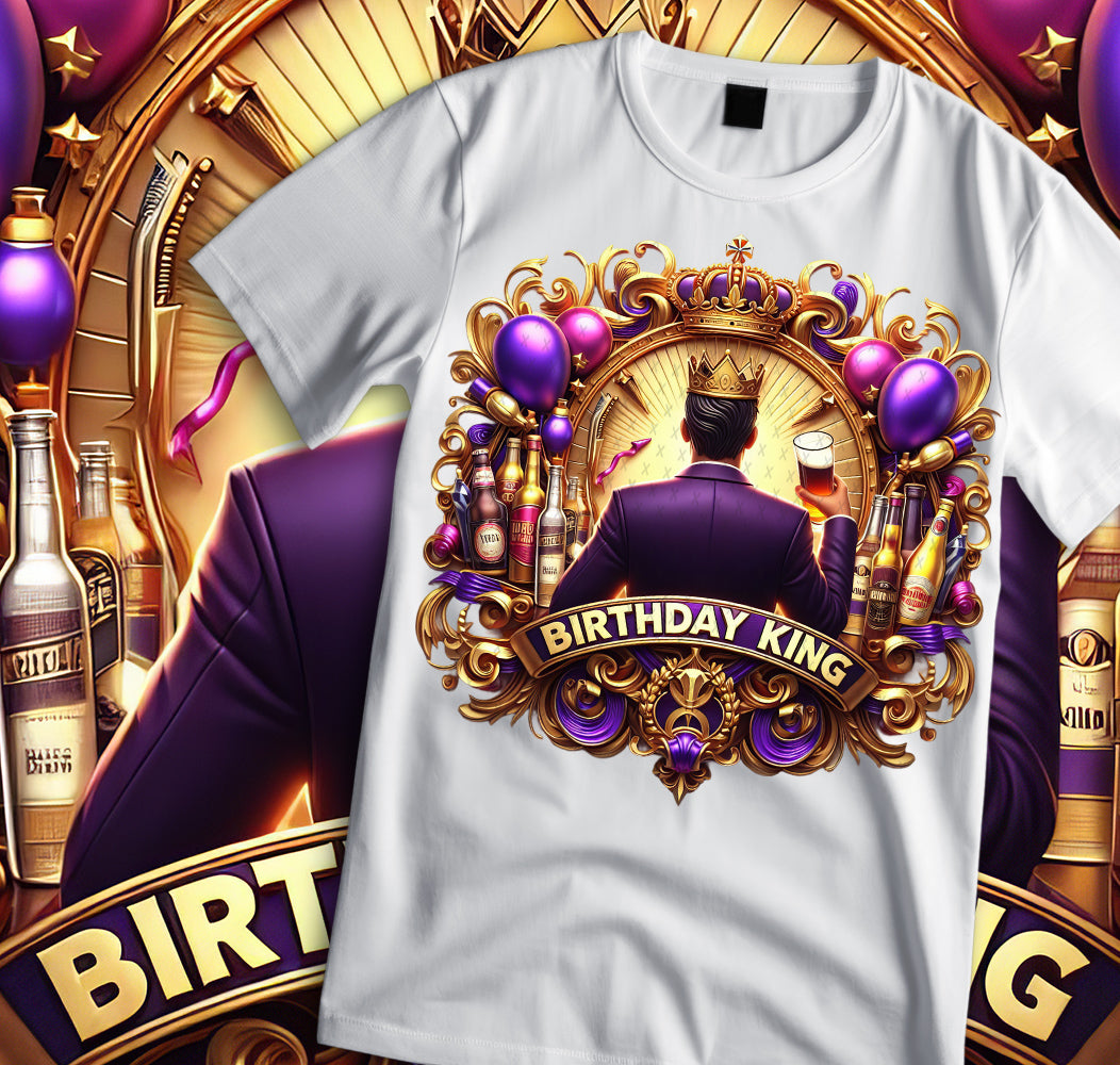 Birthday King Shirt and Tumbler Wrap Bundle