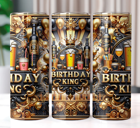 Birthday King Shirt and Tumbler Wrap Bundle