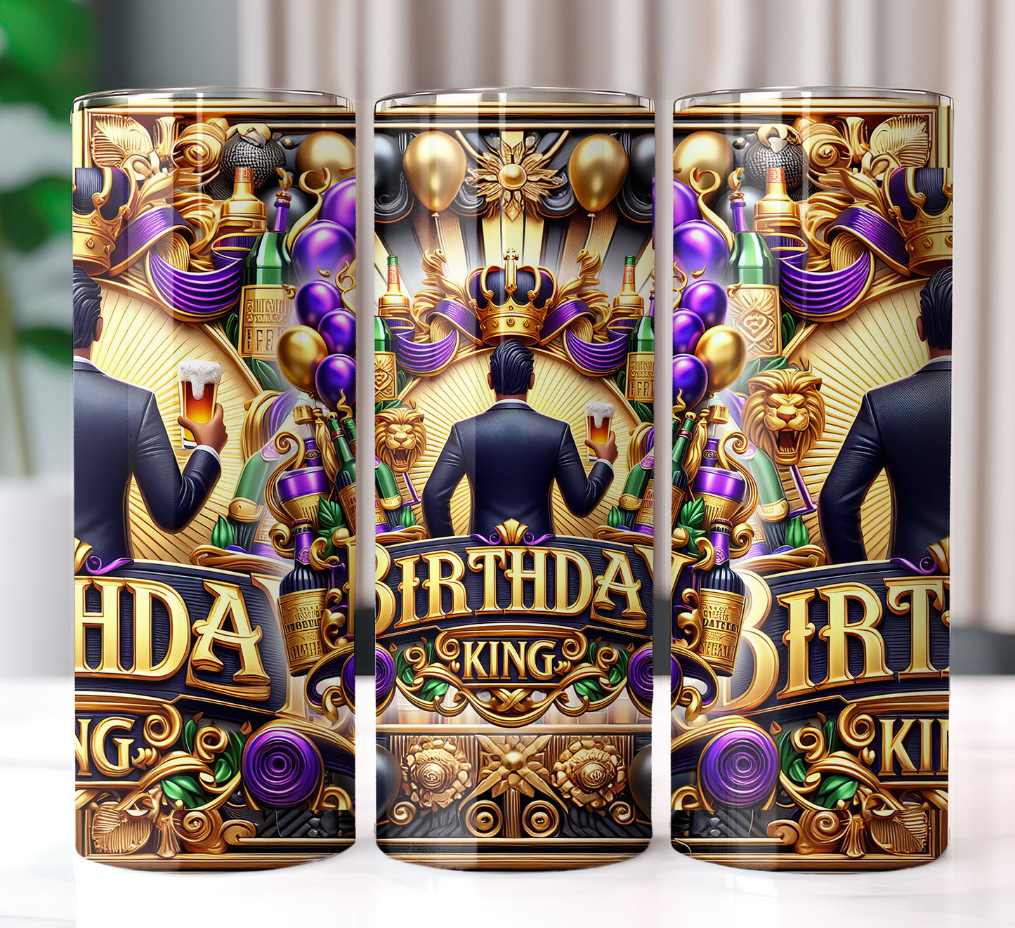 Birthday King Shirt and Tumbler Wrap Bundle