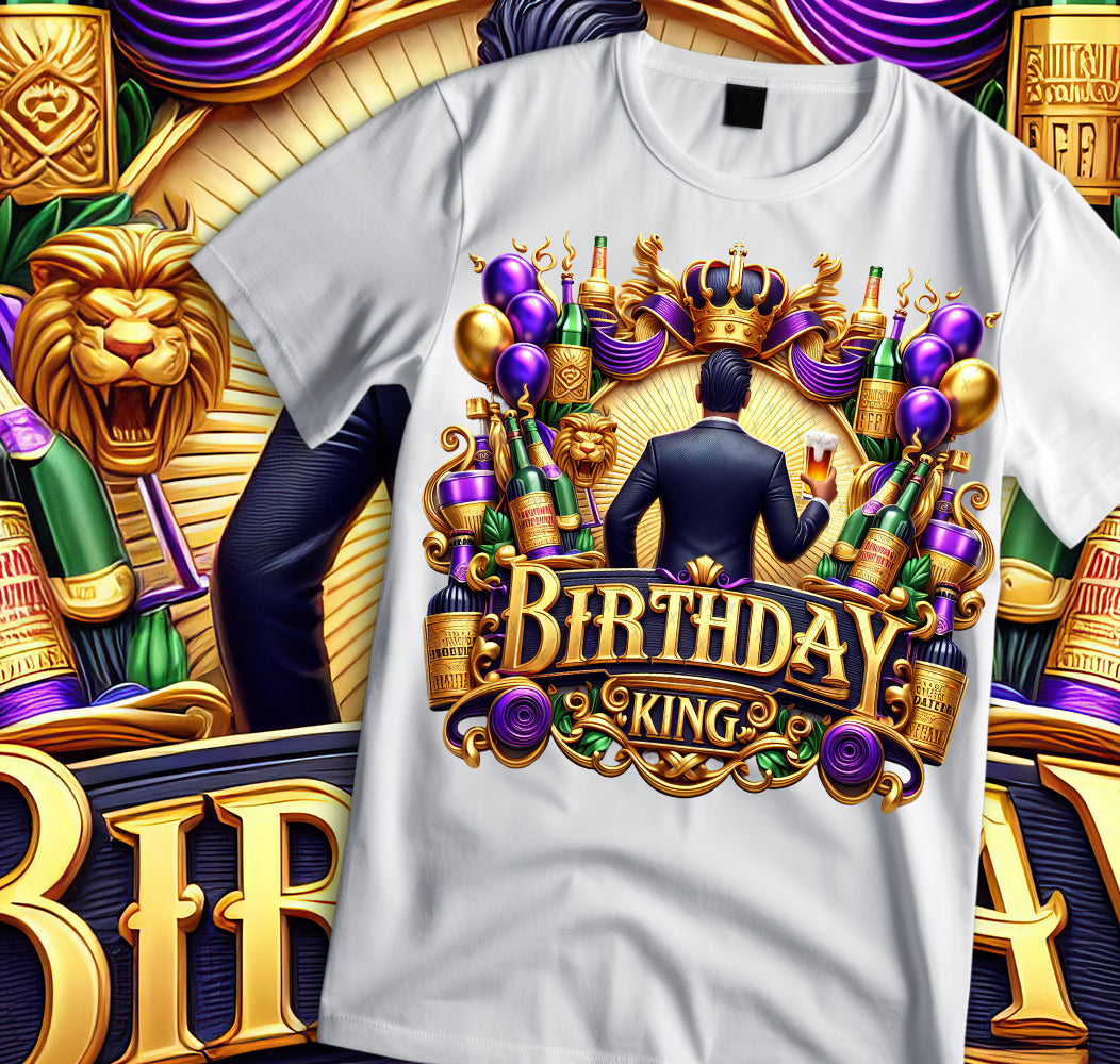 Birthday King Shirt and Tumbler Wrap Bundle