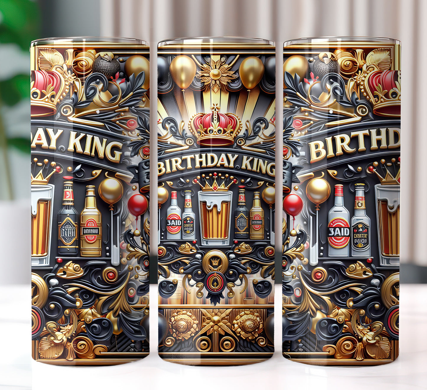 Birthday King Shirt and Tumbler Wrap Bundle