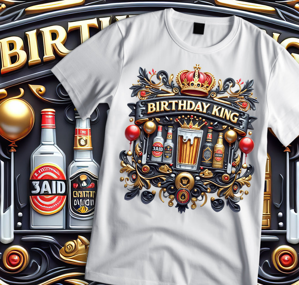 Birthday King Shirt and Tumbler Wrap Bundle