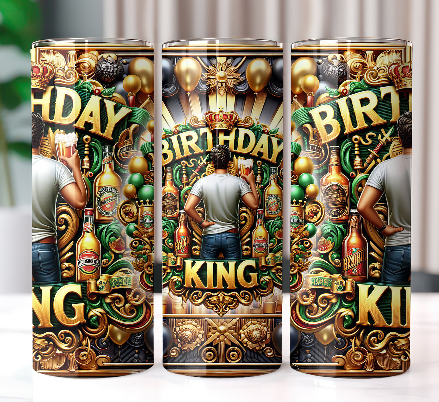 Birthday King Shirt and Tumbler Wrap Bundle