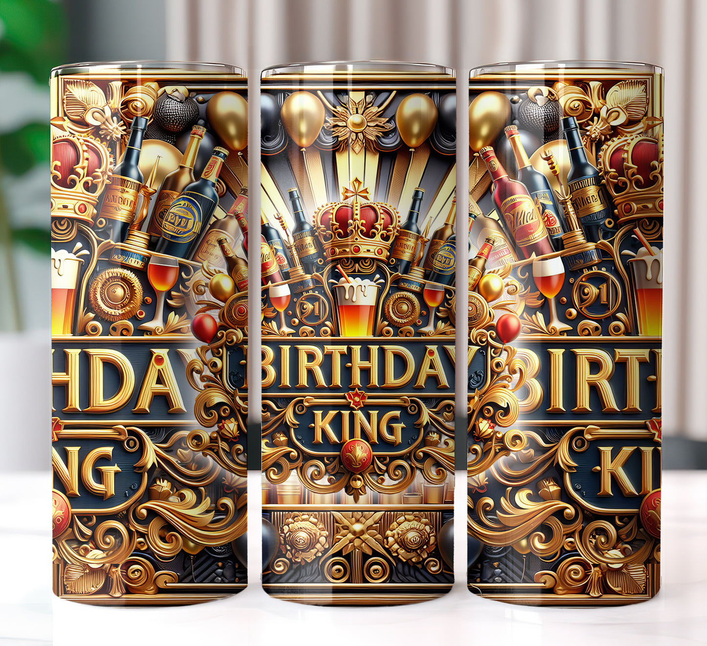 Birthday King Shirt and Tumbler Wrap Bundle