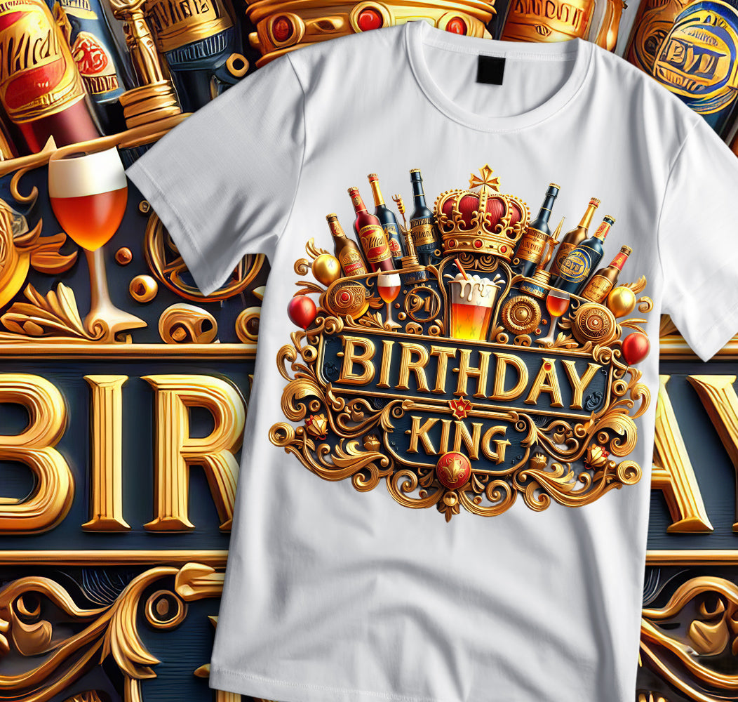 Birthday King Shirt and Tumbler Wrap Bundle