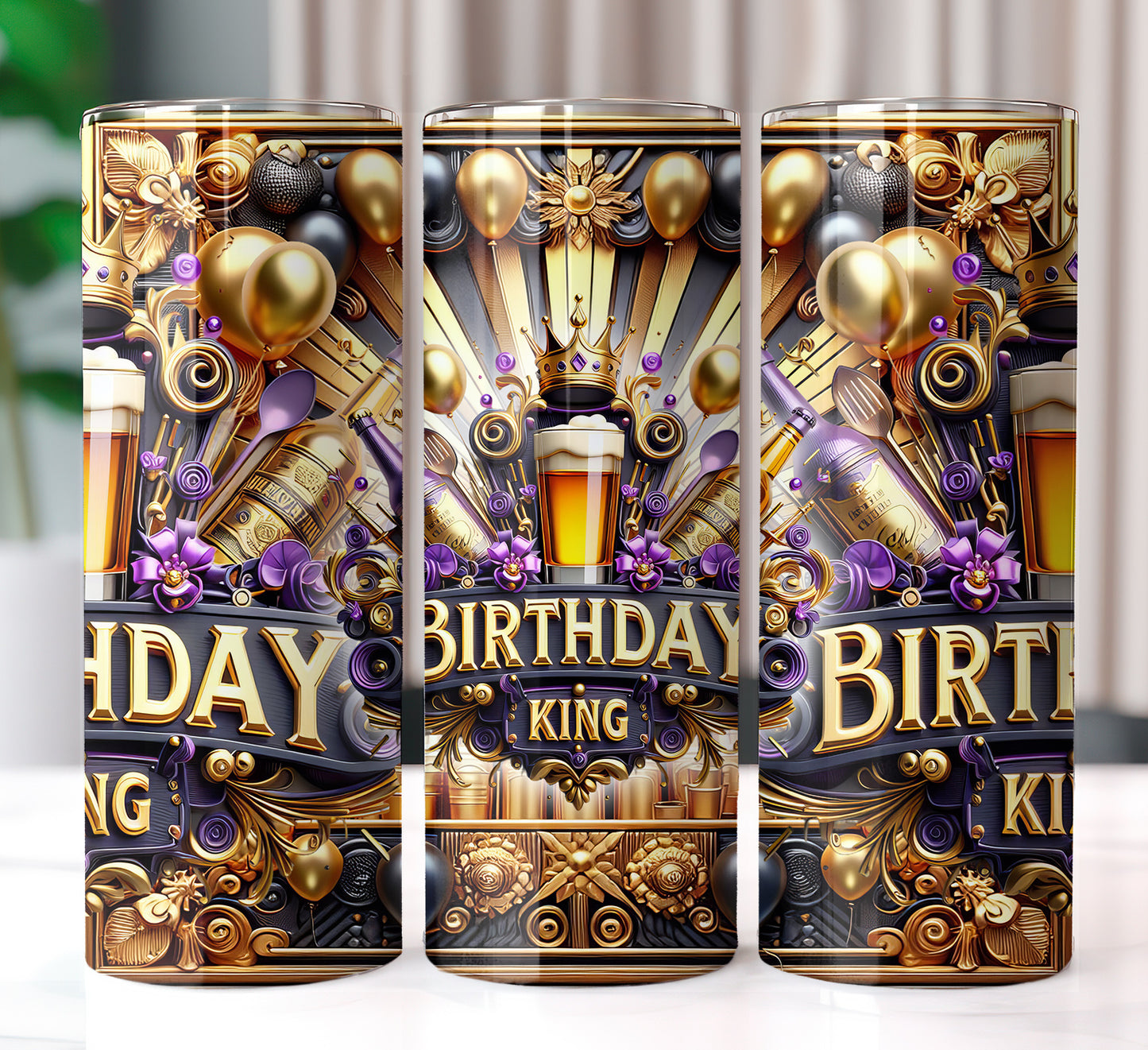 Birthday King Shirt and Tumbler Wrap Bundle