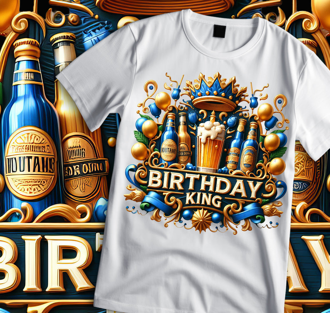 Birthday King Shirt and Tumbler Wrap Bundle