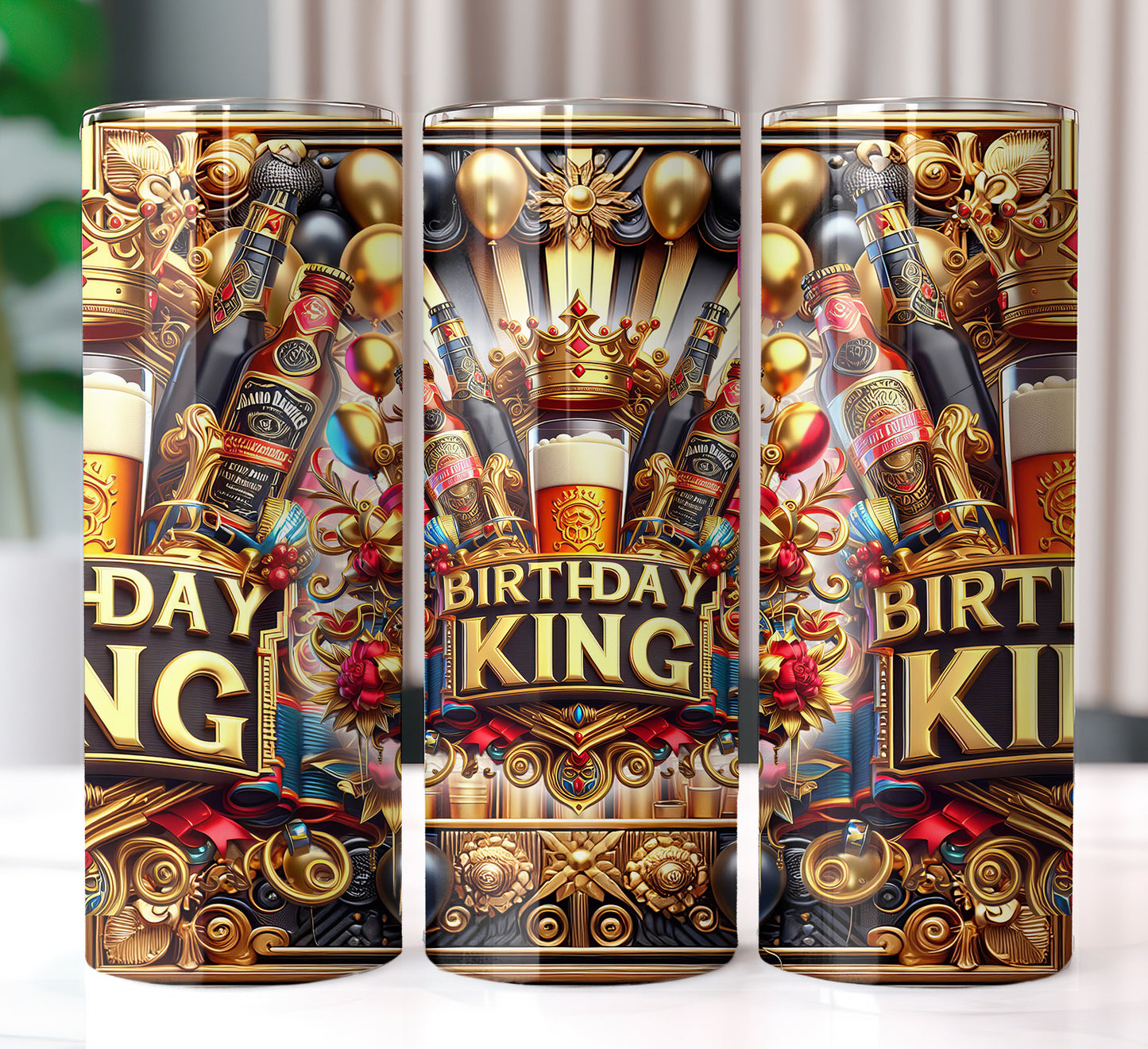 Birthday King Shirt and Tumbler Wrap Bundle