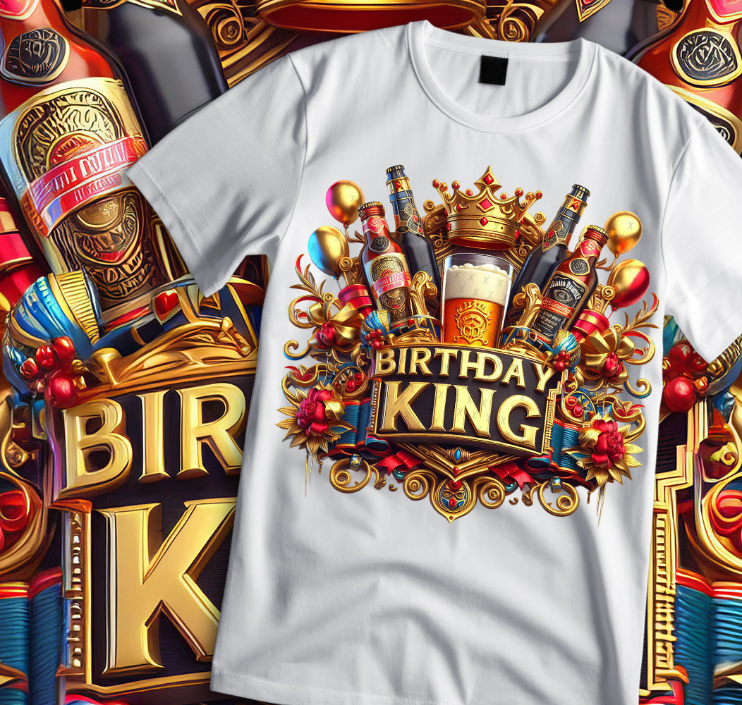 Birthday King Shirt and Tumbler Wrap Bundle