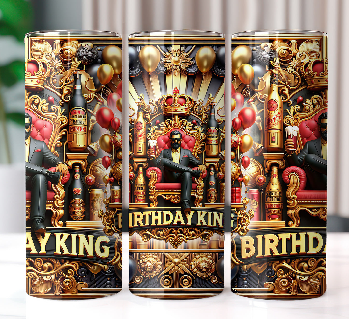 Birthday King Shirt and Tumbler Wrap Bundle