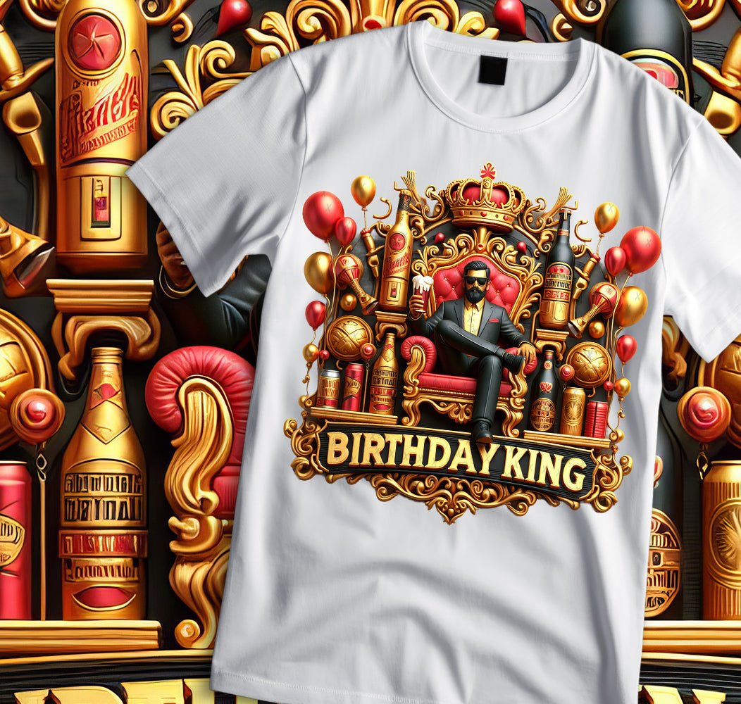 Birthday King Shirt and Tumbler Wrap Bundle