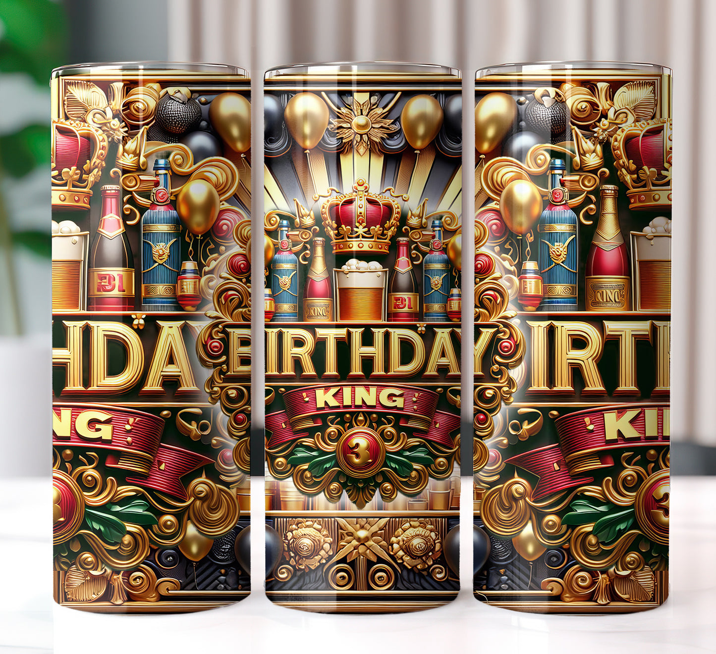 Birthday King Shirt and Tumbler Wrap Bundle