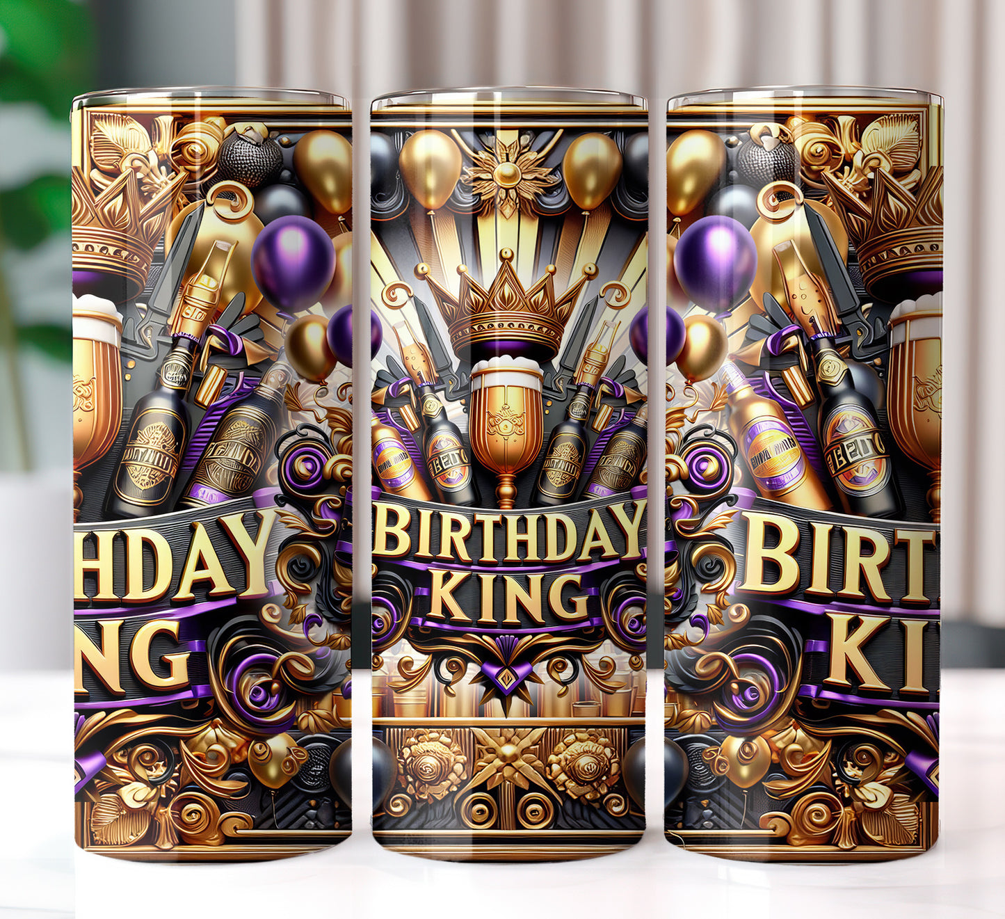 Birthday King Shirt and Tumbler Wrap Bundle