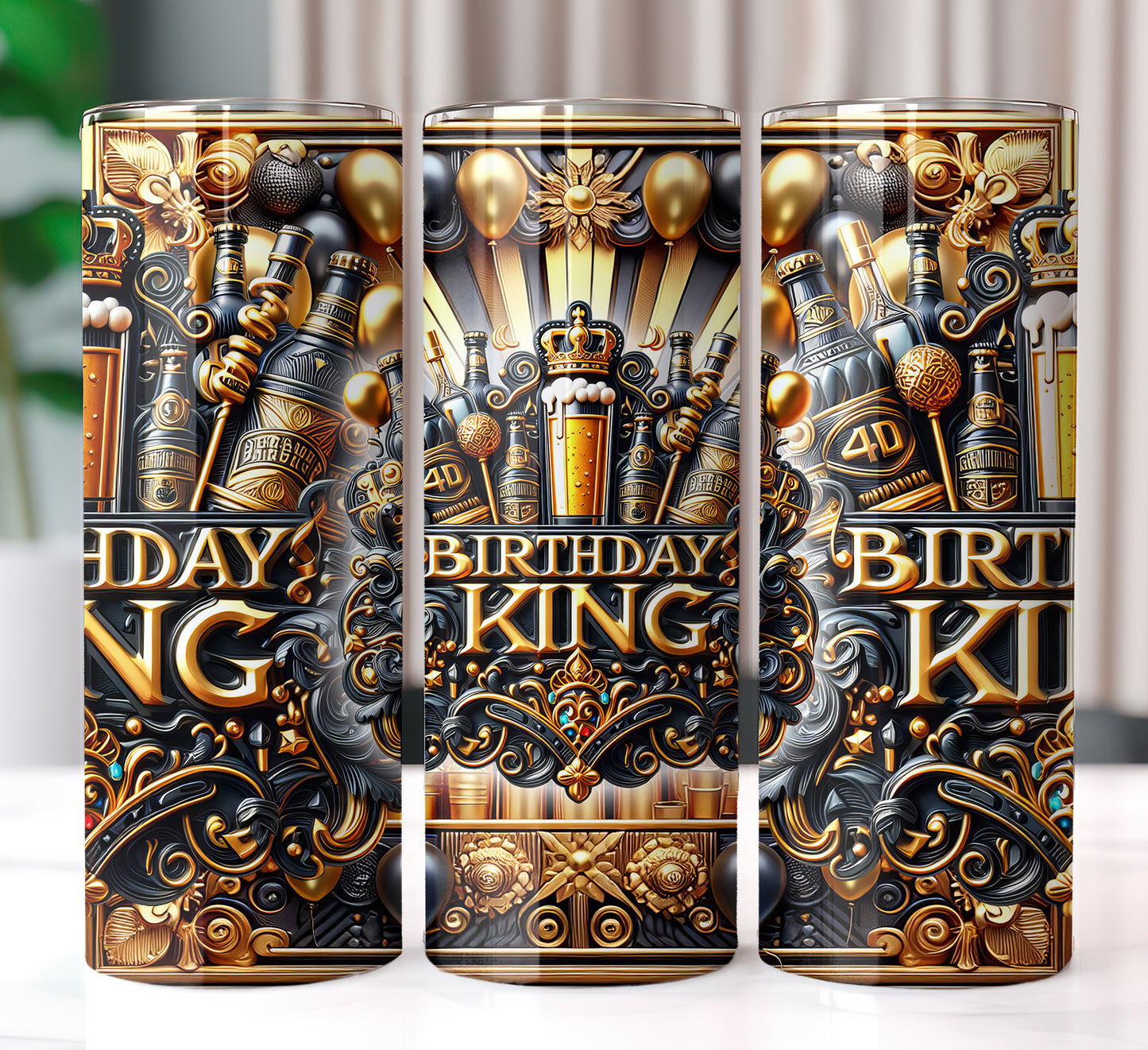 Birthday King Shirt and Tumbler Wrap Bundle