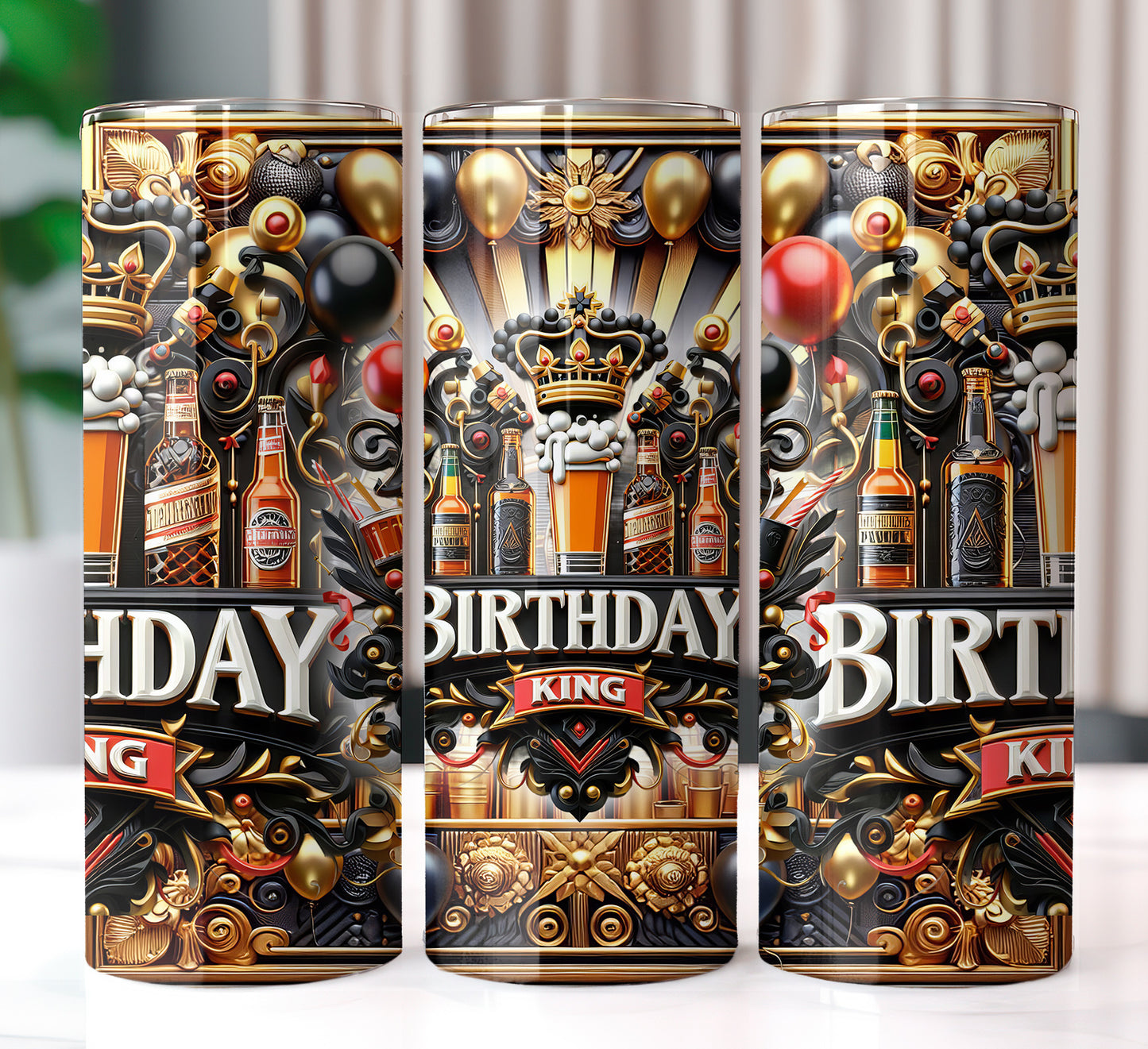 Birthday King Shirt and Tumbler Wrap Bundle