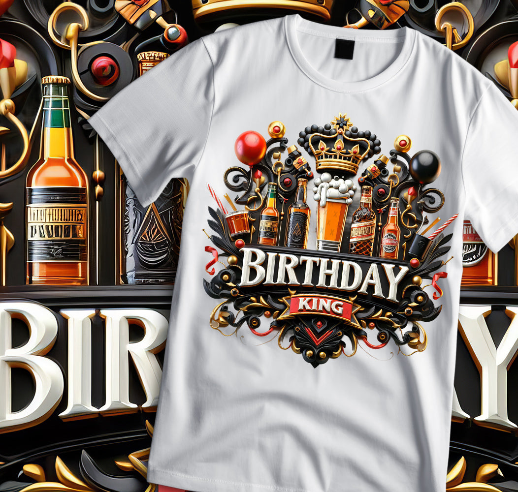 Birthday King Shirt and Tumbler Wrap Bundle