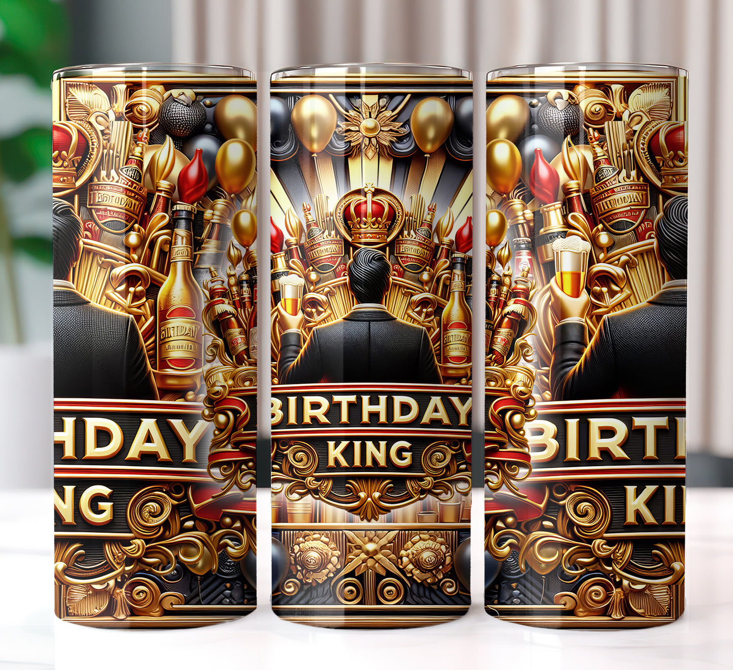 Birthday King Shirt and Tumbler Wrap Bundle