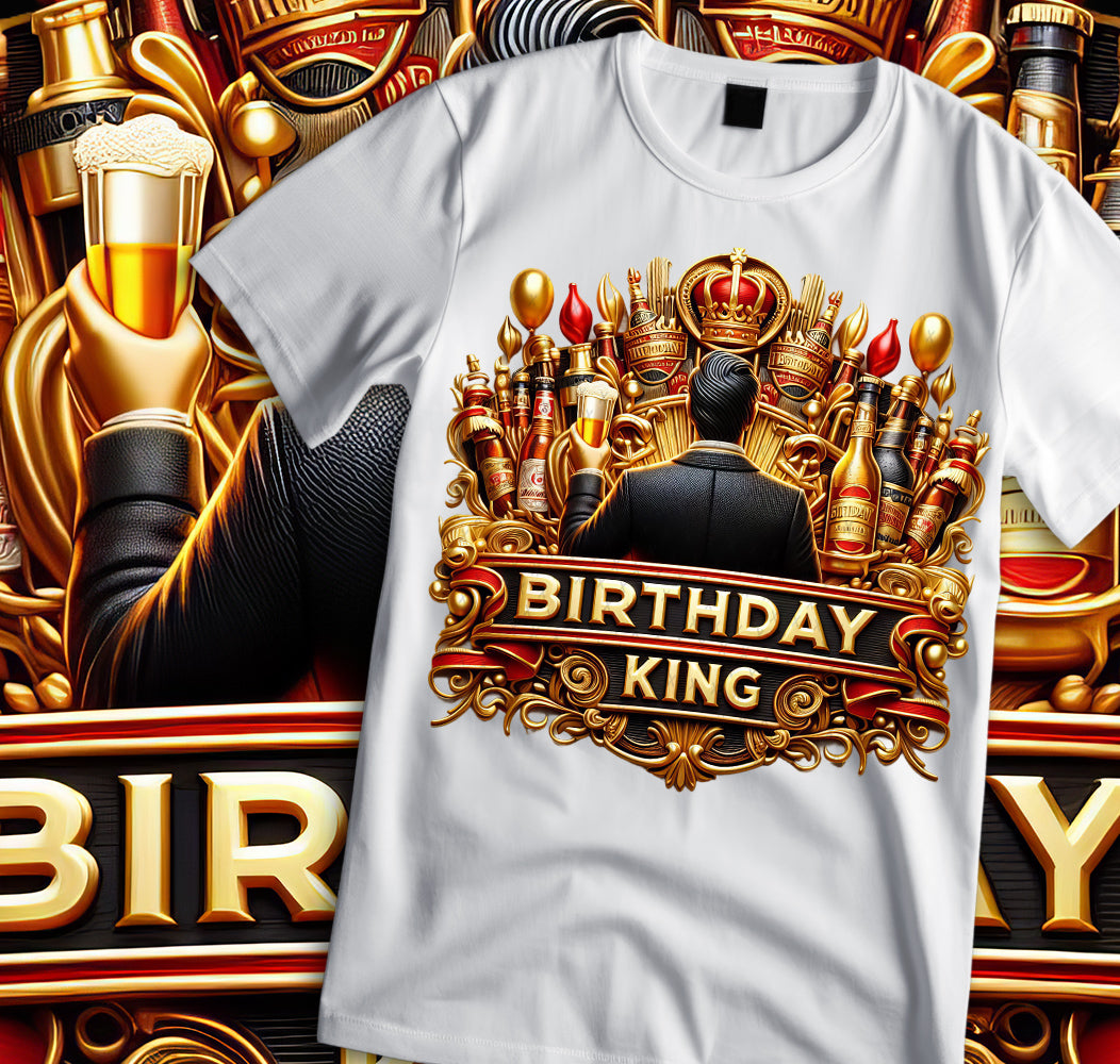 Birthday King Shirt and Tumbler Wrap Bundle